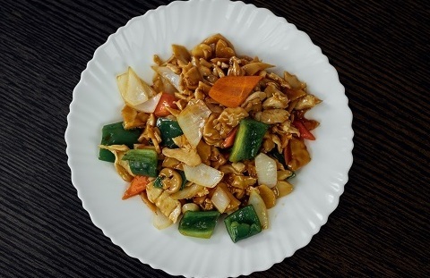 Мясо с шампиньонами Мясо с шампиньонами
